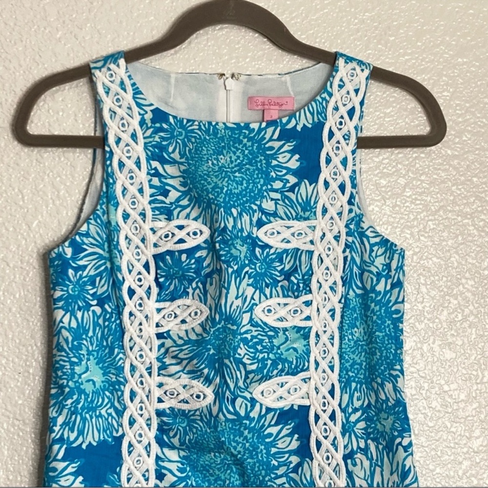 Lilly Pulitzer Blue and White Patterned Dress
